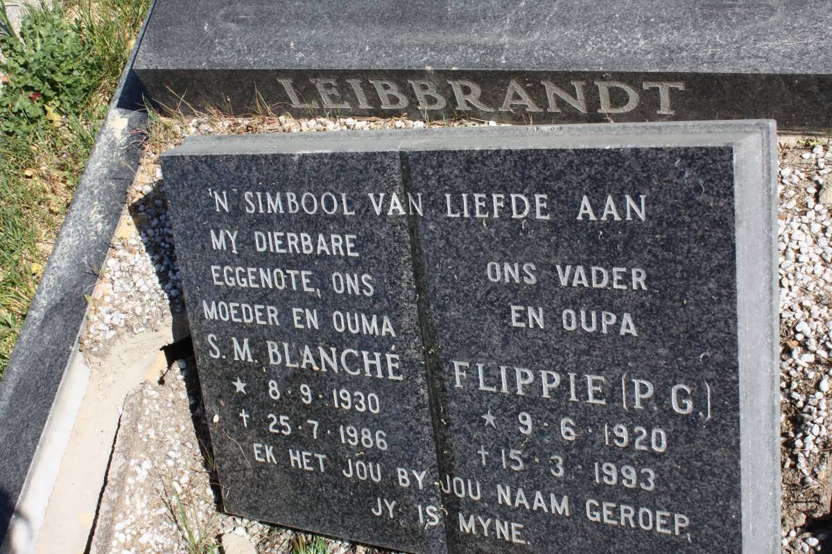 LEIBBRANDT P.G. 1920-1993 &amp; S.M. Blanche 1930-1986