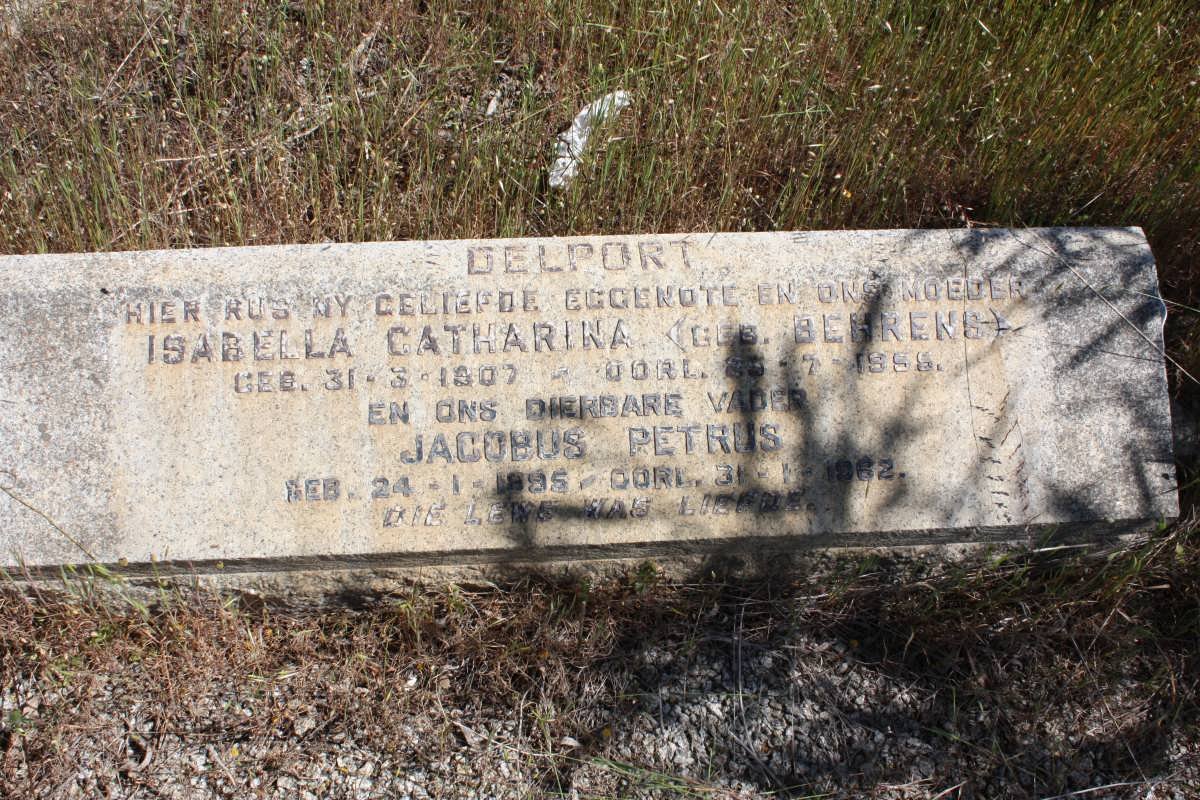 DELPORT Jacobus Petrus 1895-1962 &amp; Isabella Catharina BEHRENS 1907-1955