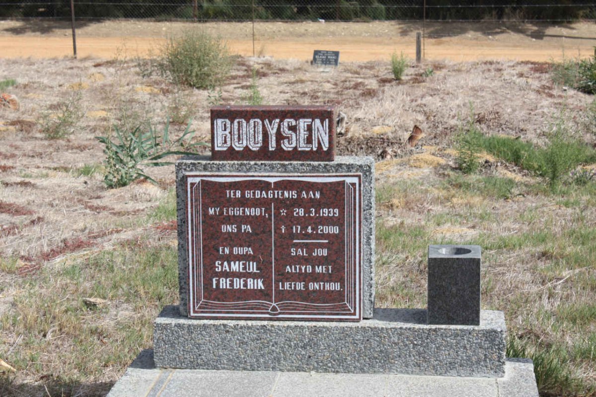 BOOYSEN Samuel Frederik 1939-2000