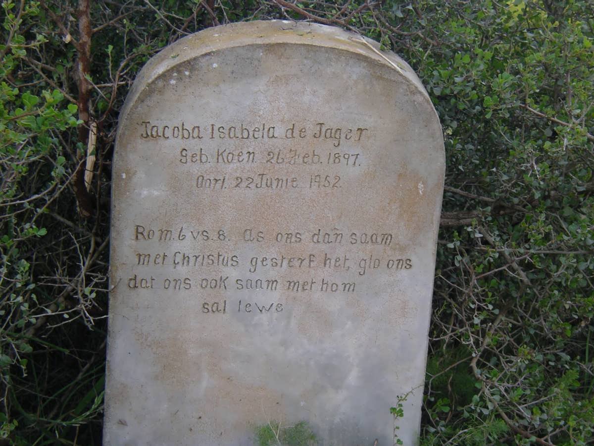 JAGER Jacoba Isabela, de nee KOEN 1897-1952