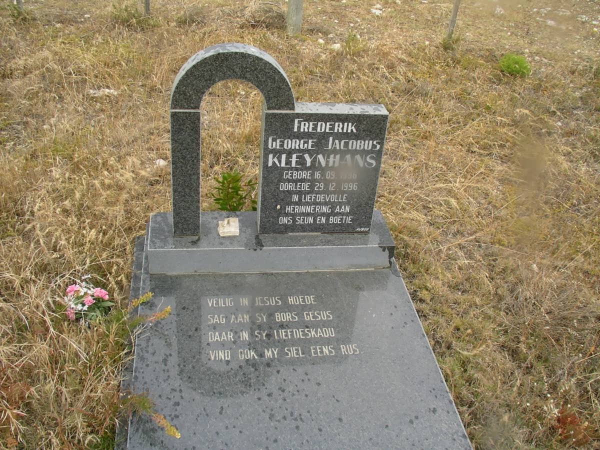 KLEYNHANS Frederik George Jacobus 1996-1996
