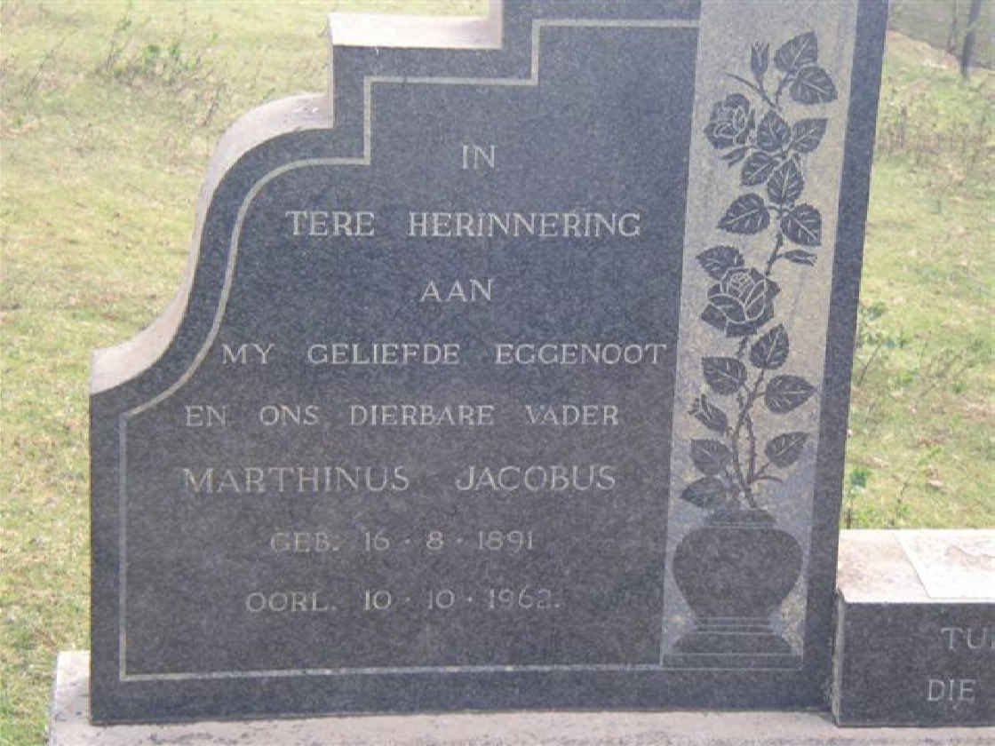 GRANGE Marthinus Jacobus, la 1891-1962