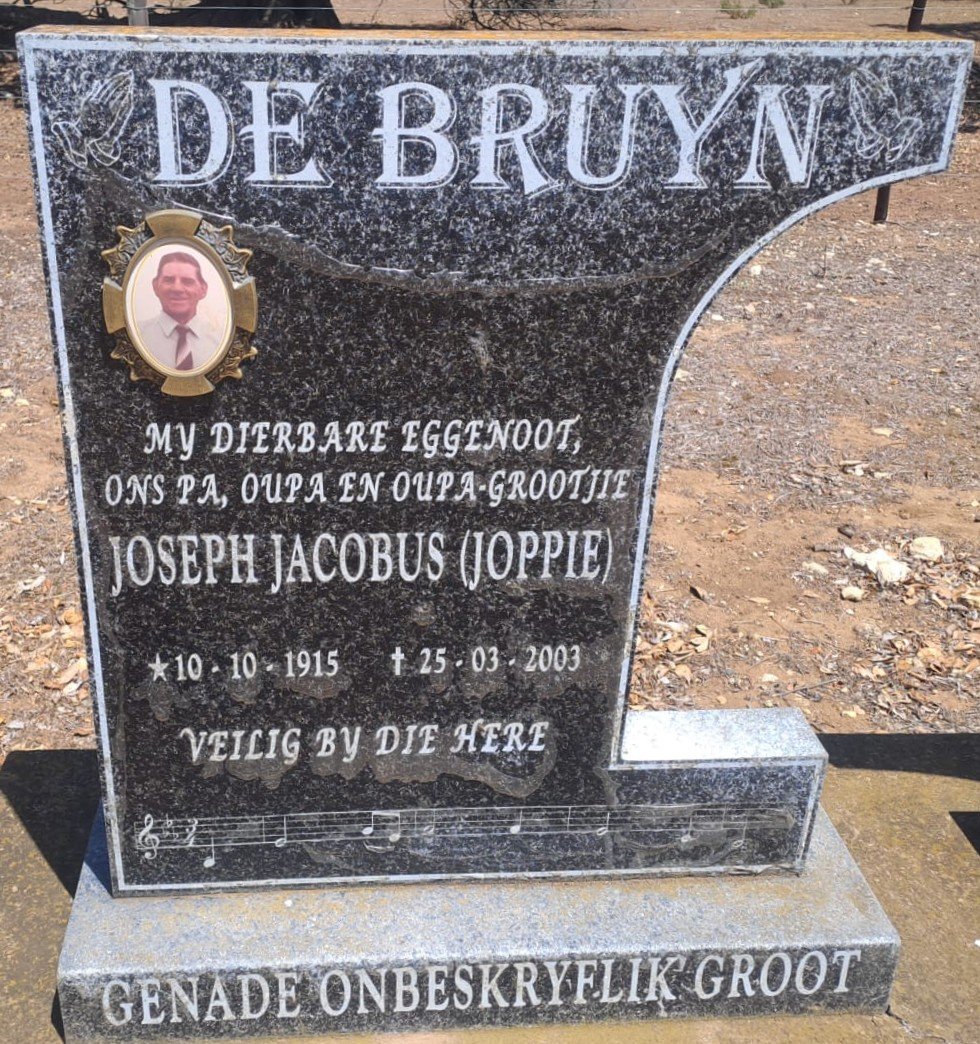 BRUYN Joseph Jacobus, de 1915-2003
