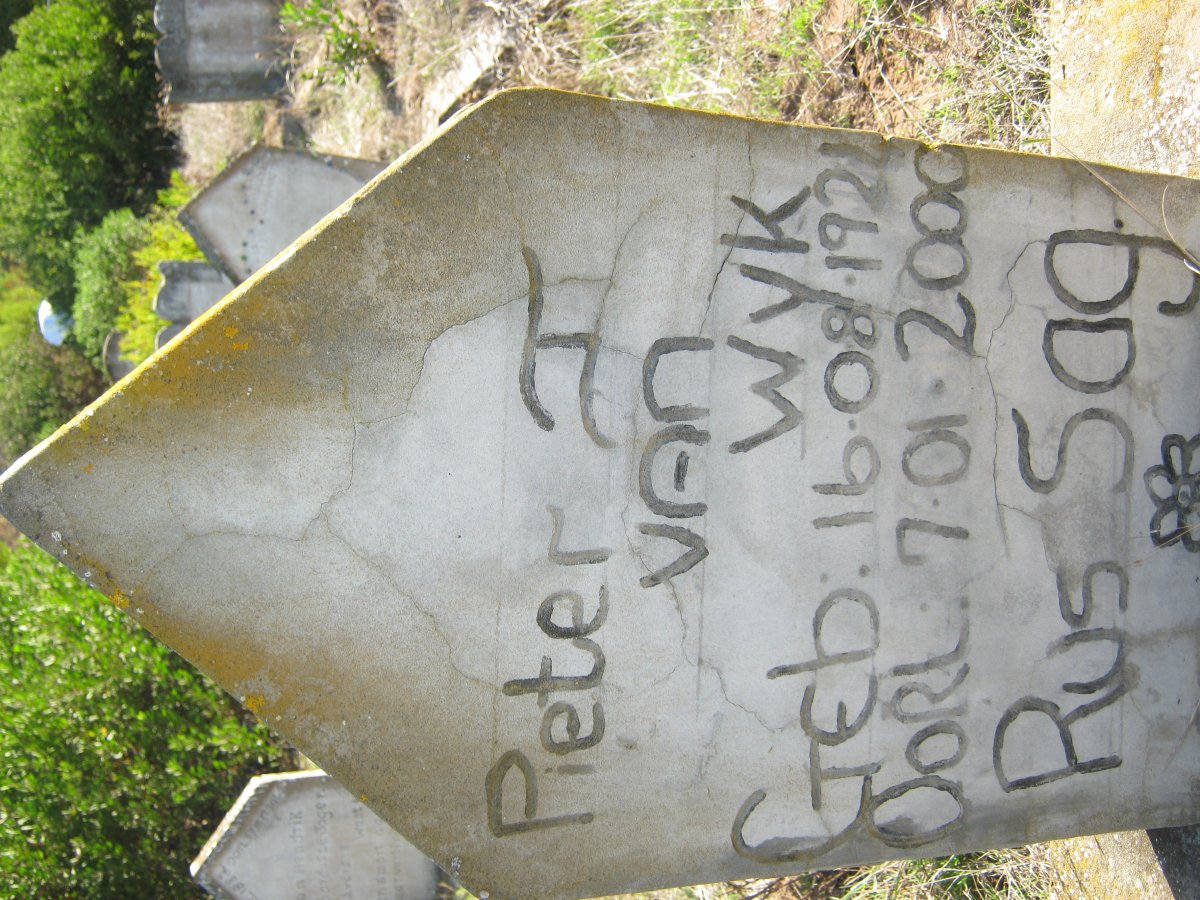 WYK Pieter J., van 1924-2000