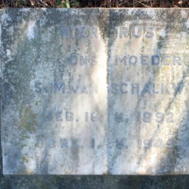 SCHALKWYK S.M., van 1892-1945
