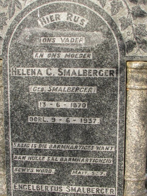 SMALBERGER Engelbertus ?-? &amp; Helena G. nee SMALBERGER 1870-1937