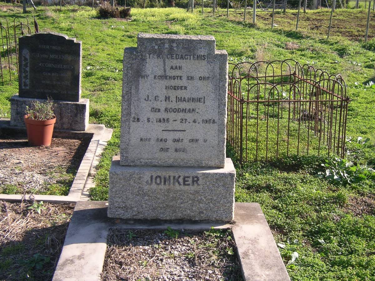 JONKER J.C.H. nee ROODMAN 1895-1958