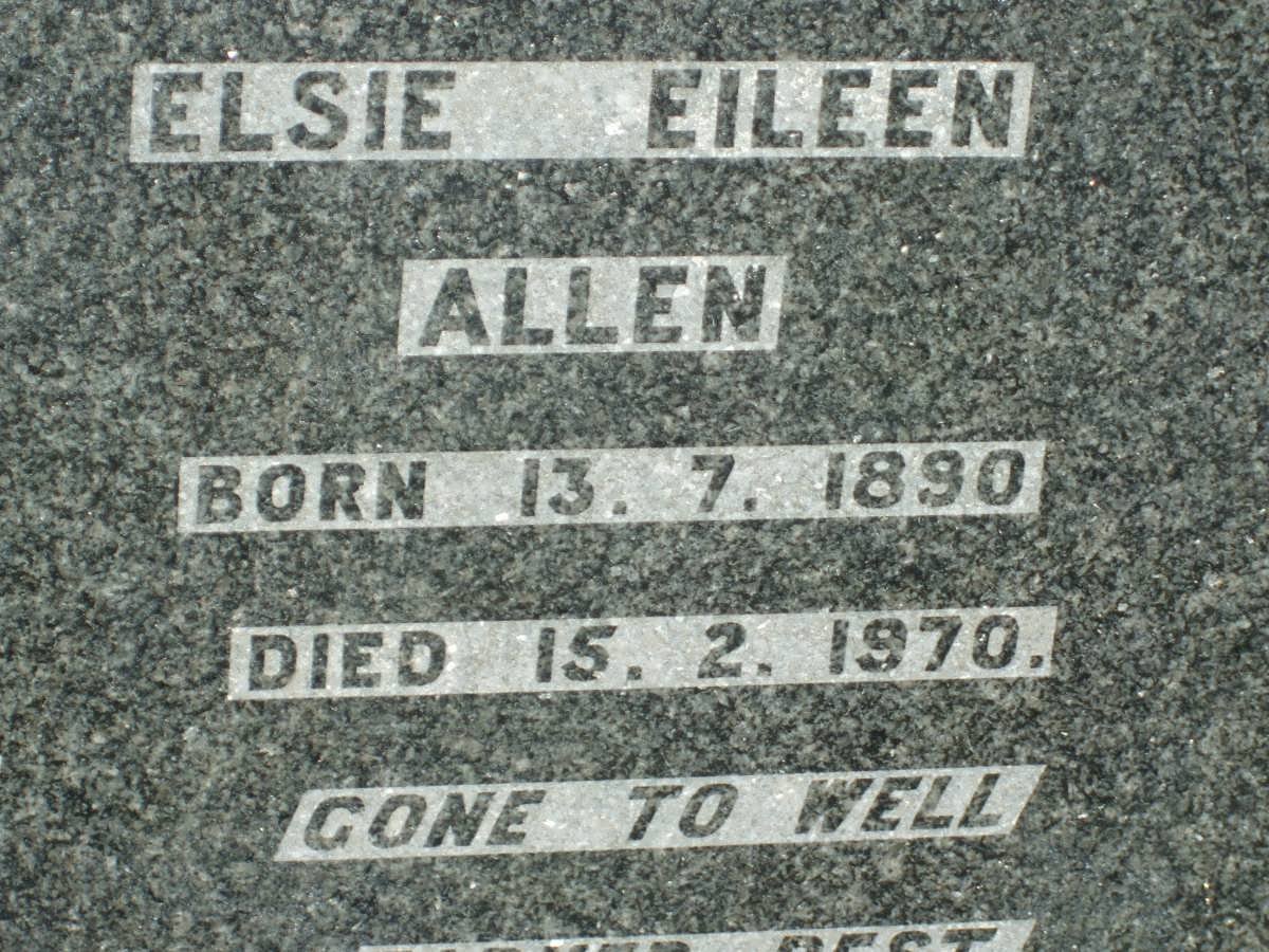 ALLEN Elsie Eileen 1890-1970