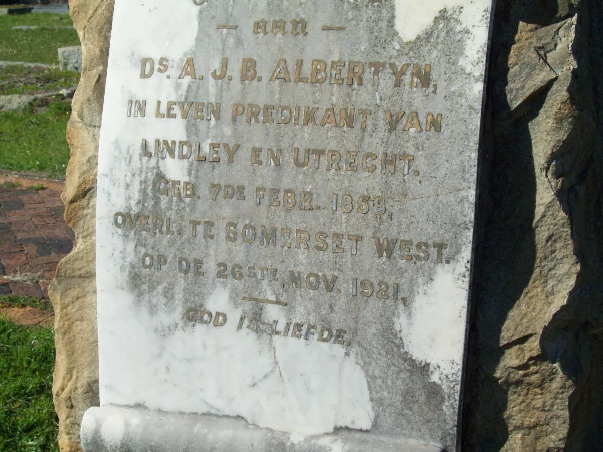 ALBERTYN A.J.B. 1858-1921