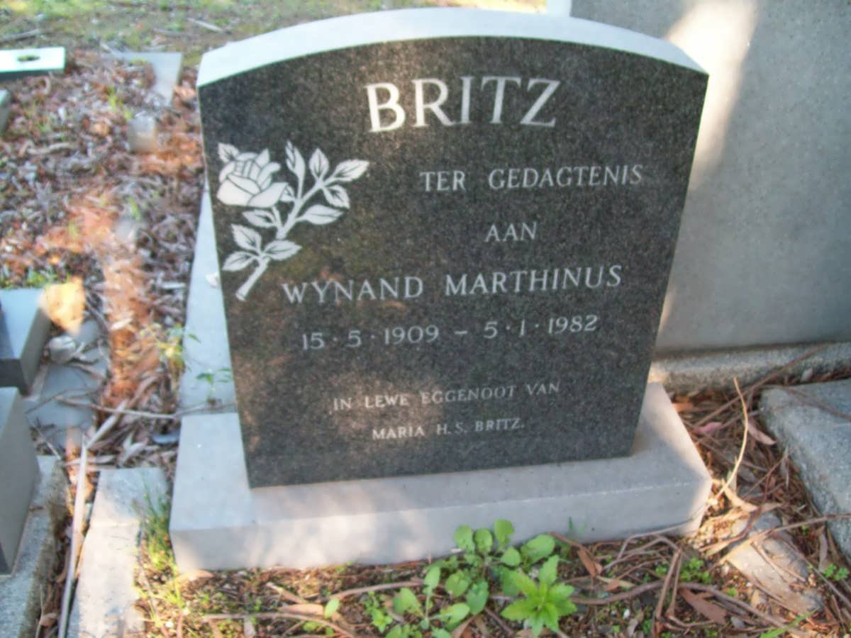 BRITZ Wynand Marthinus 1909-1982