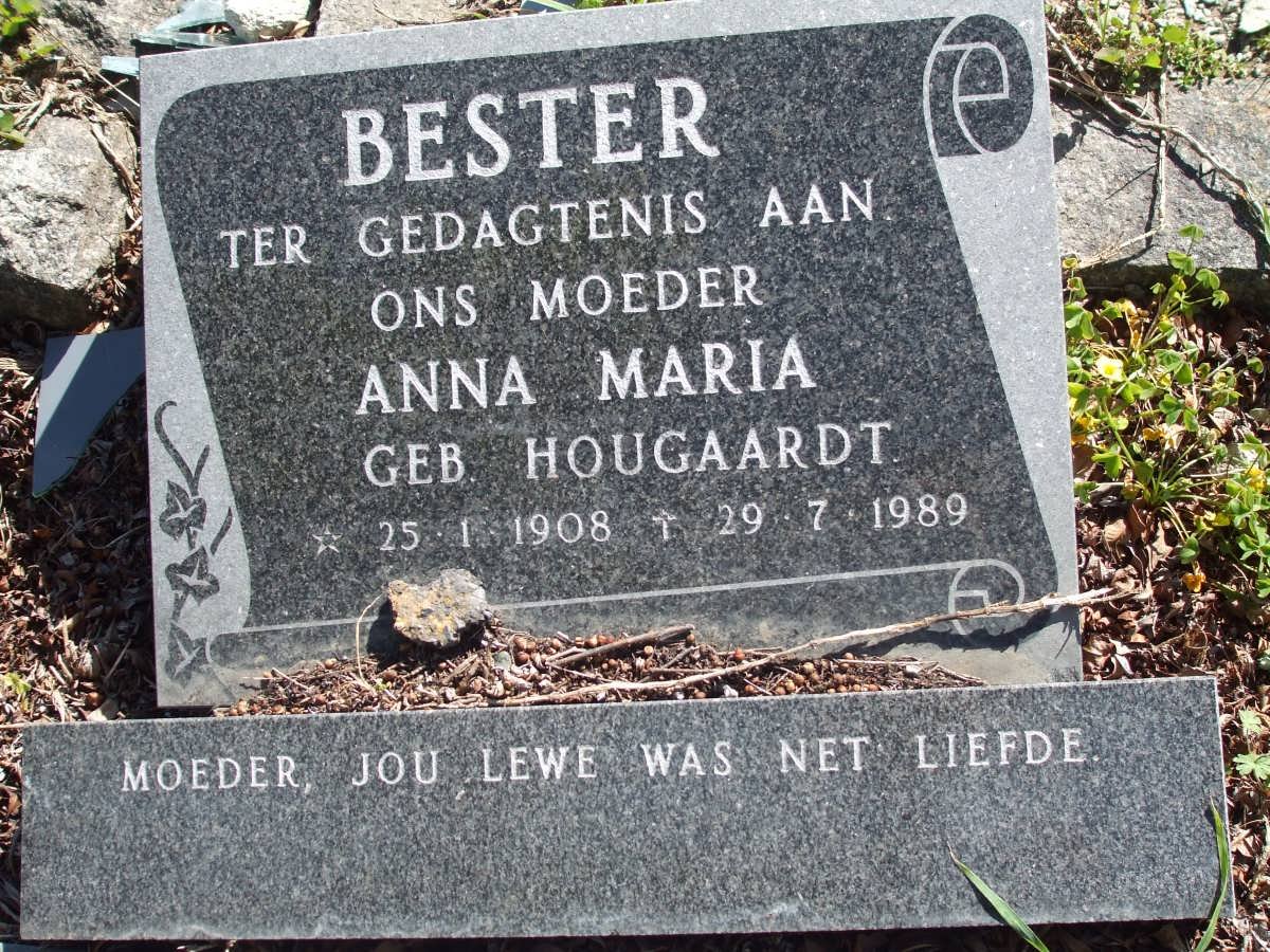 BESTER Anna Maria nee HOUGAARDT 1908-1989