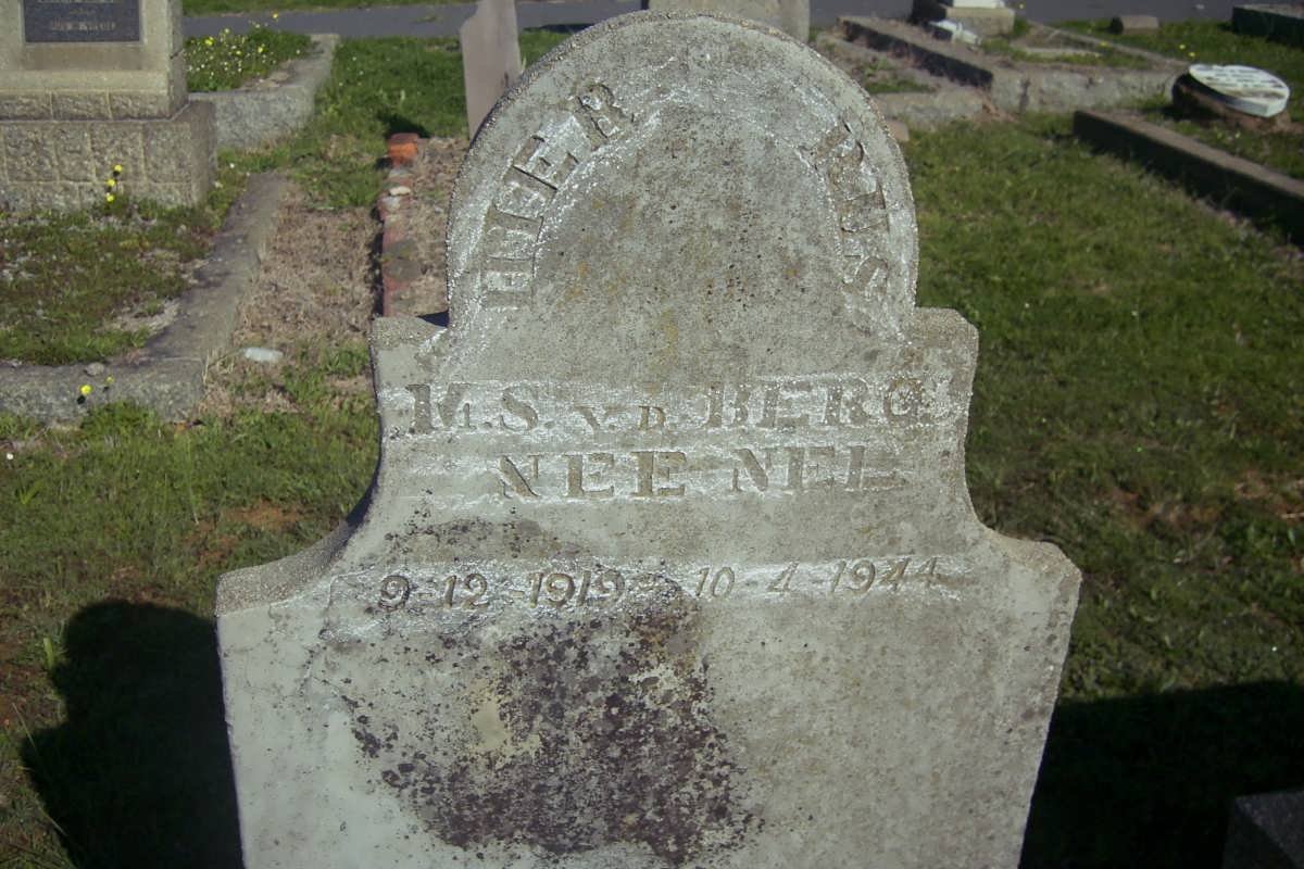 BERG M.S., v.d. nee NEL 1919-1944