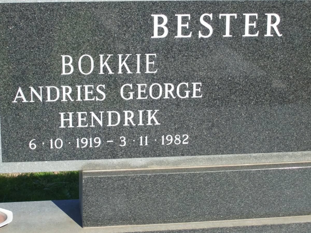 BESTER Andries George Hendrik 1919-1982