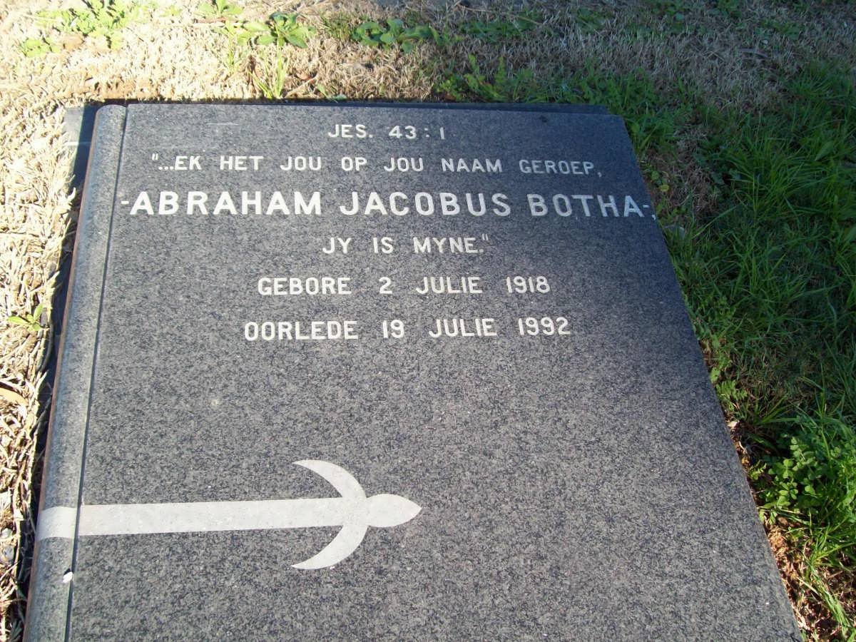 BOTHA Abraham Jacobus 1918-1992