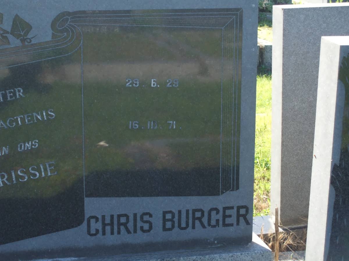 BURGER Chris 1929-1971