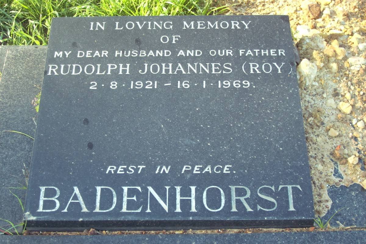 BADENHORST Rudolph Johannes 1921-1969