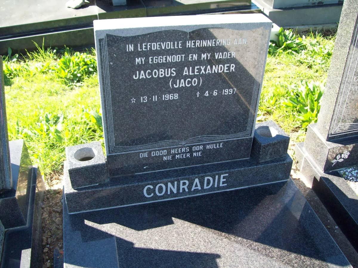 CONRADIE Jacobus Alexander 1968-1997