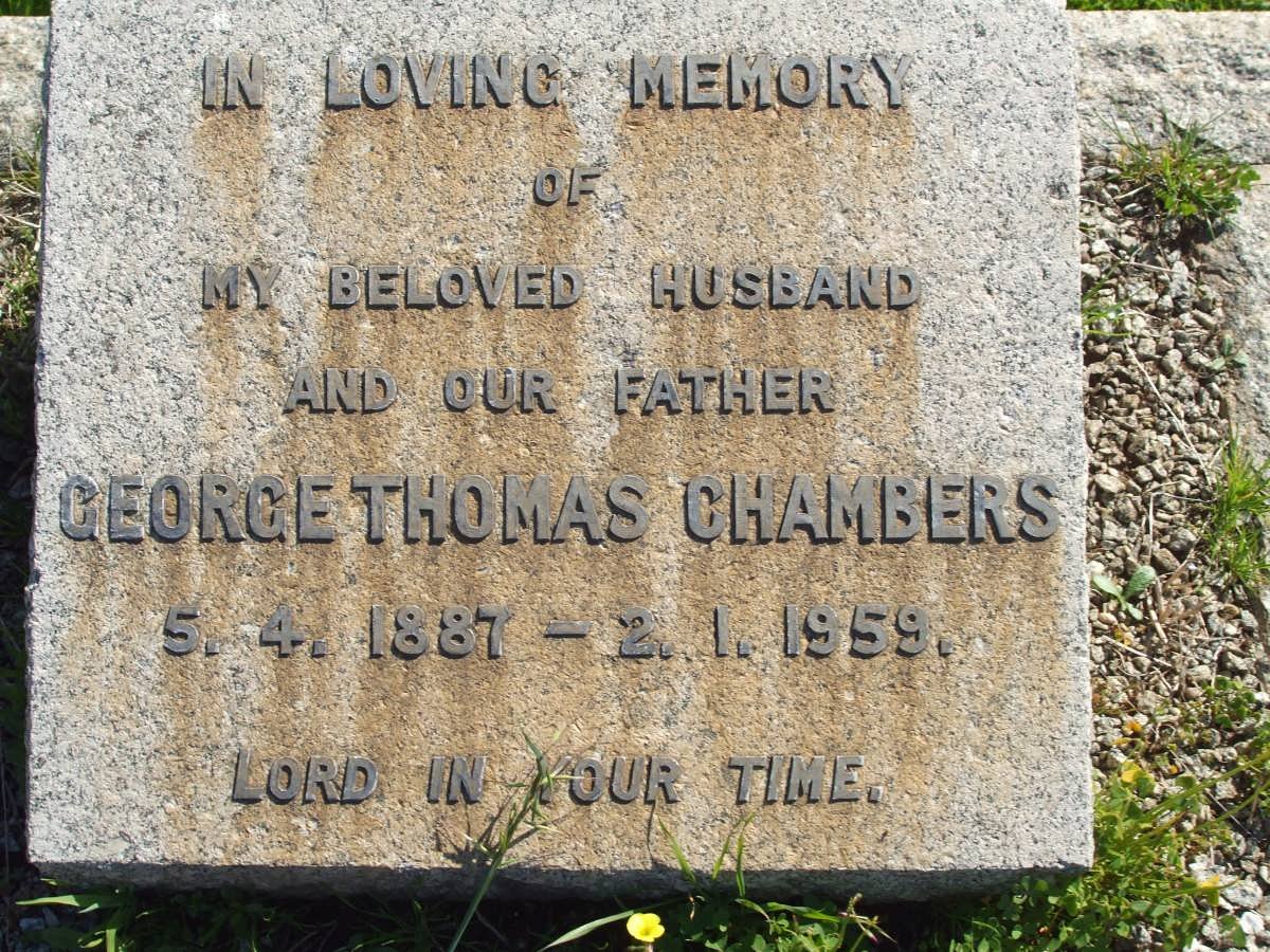 CHAMBERS George Thomas 1887-1959