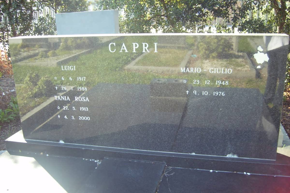CAPRI Luigi 1917-1988 &amp; Tania Rosa 1913-2000 :: CAPRI Mario Giglio 1948-1976