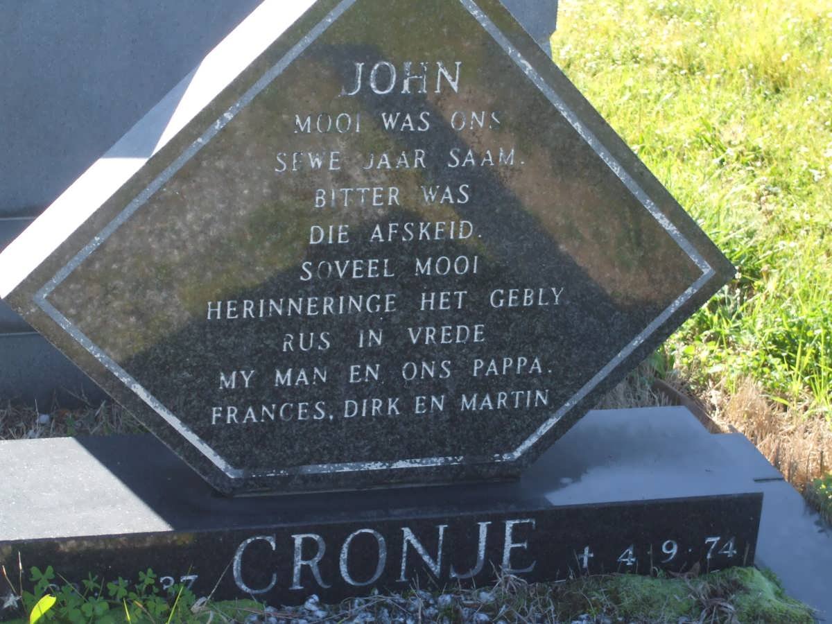 CRONJE John 1937-1974