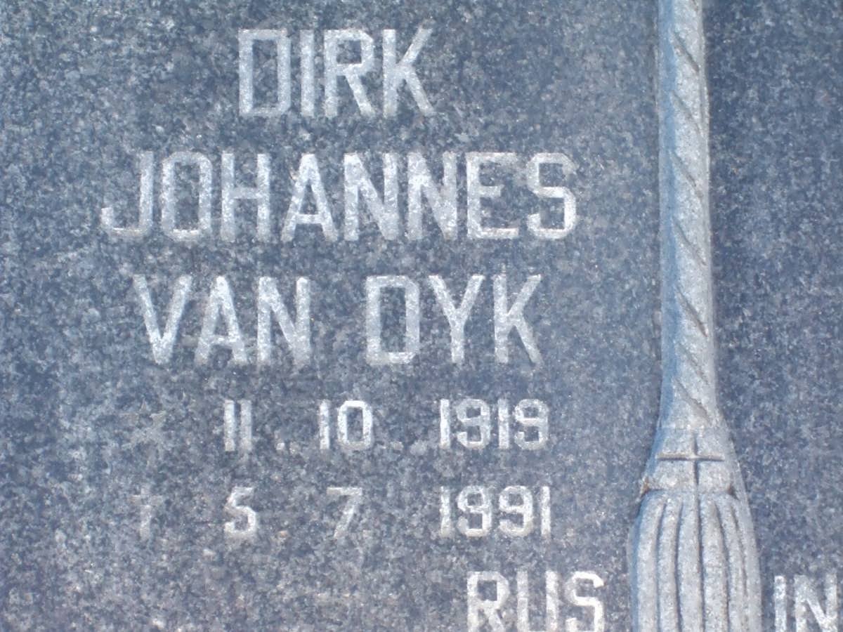 DYK Dirk Johannes, van 1919-1991