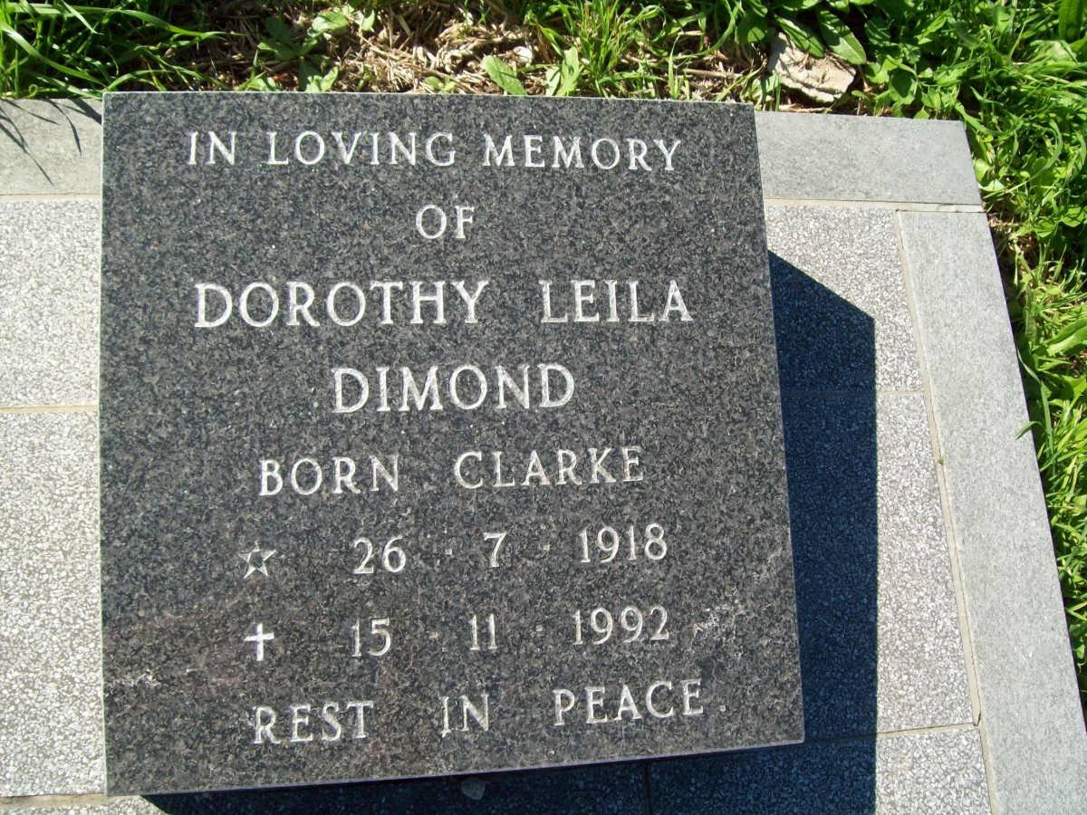 DIMOND Dorothy Leila nee CLARKE 1918-1992