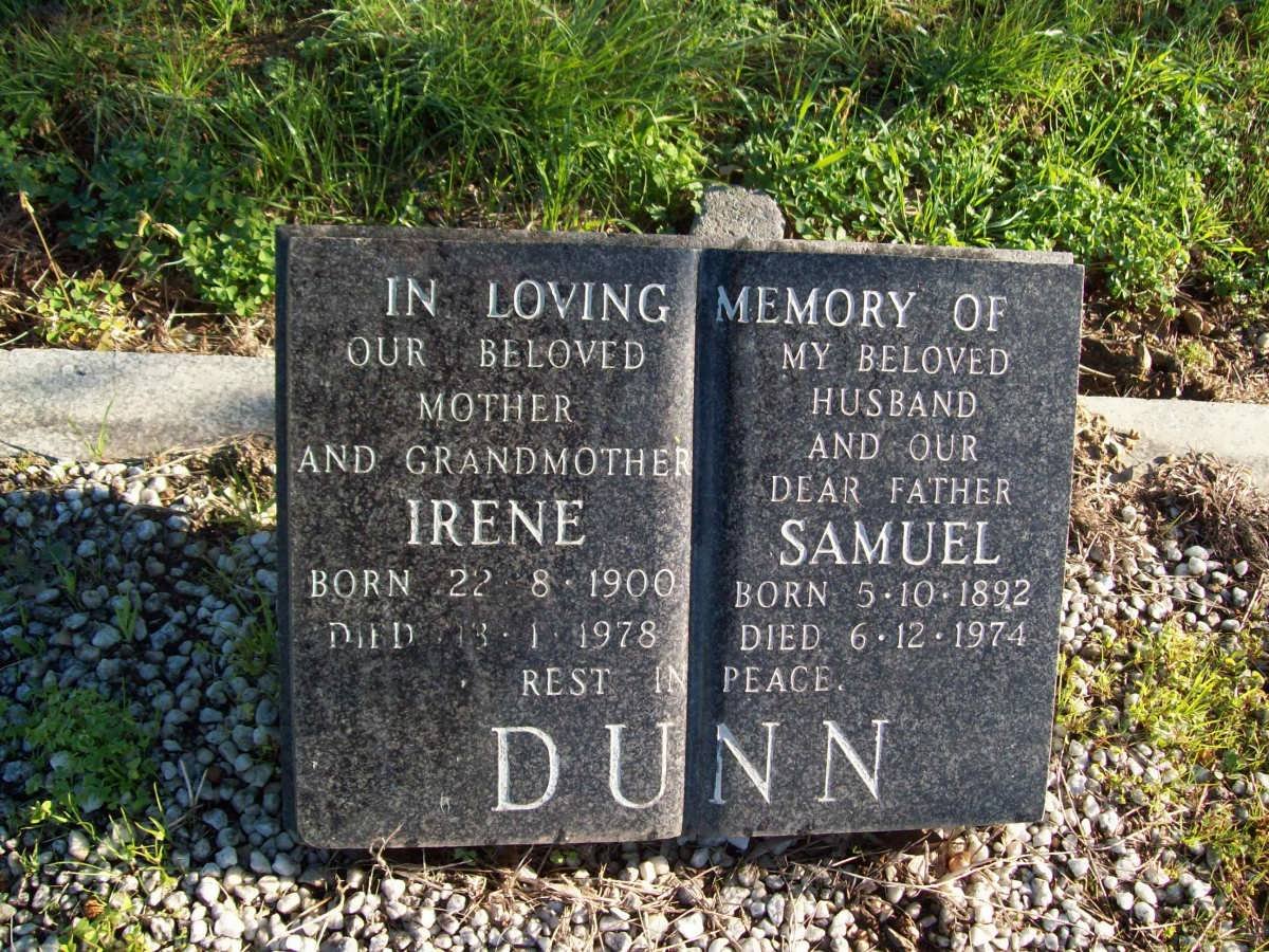 DUNN Samuel 1892-1974 &amp; Irene 1900-1978