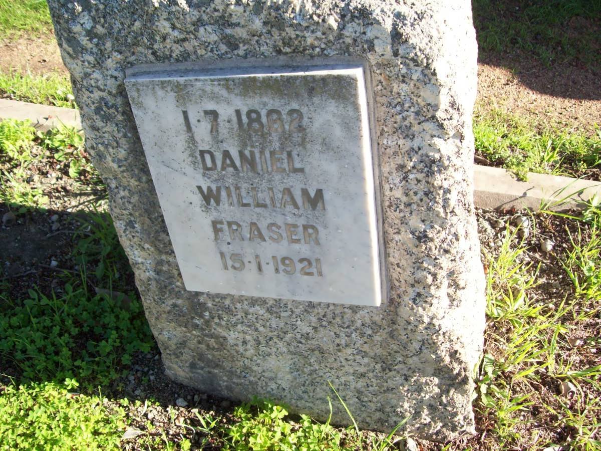 FRASER Daniel William 1862-1921