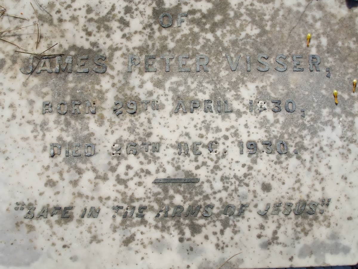VISSER James Peter 1930-1930