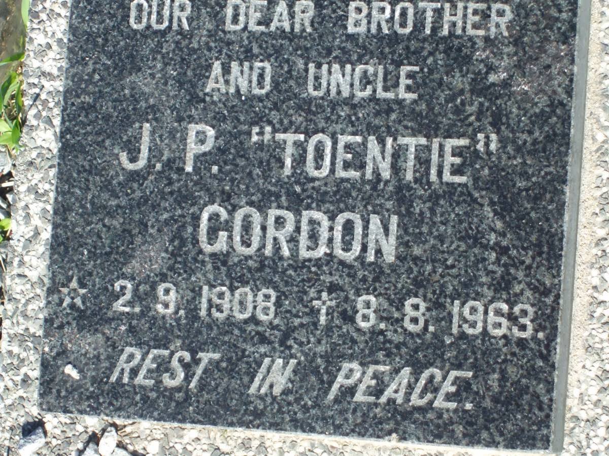 GORDON J.P. 1908-1963