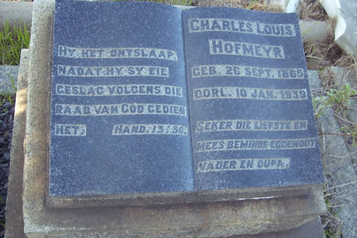 HOFMEYR Charles Louis 1865-1939