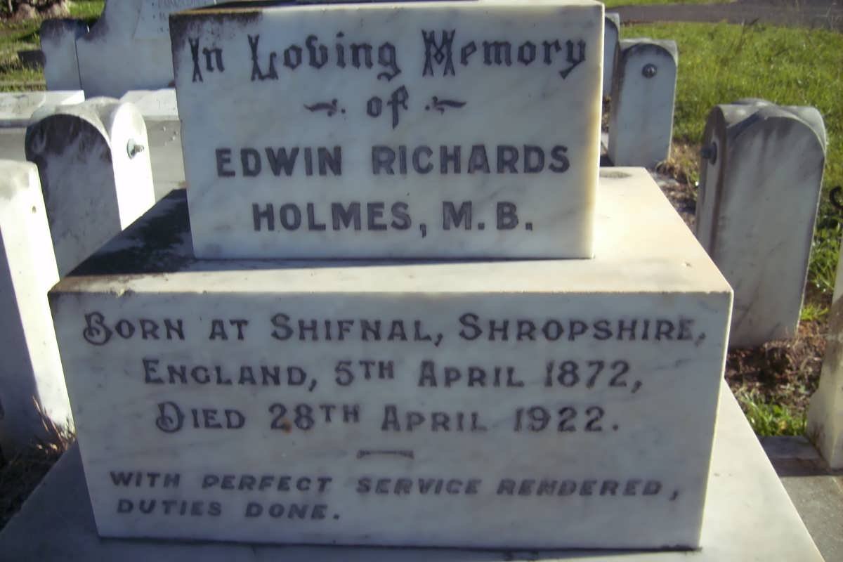 HOLMES Edwin Richards 1872-1922
