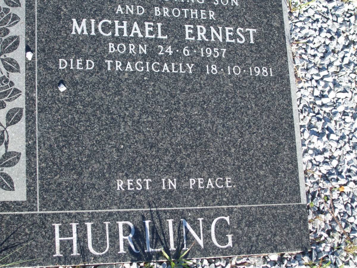 HURLING Michael Ernest 1957-1981