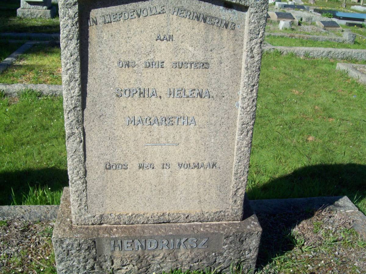 HENDRIKSZ Sophia :: HENDRIKSZ Helena :: HENDRIKSZ Magaretha
