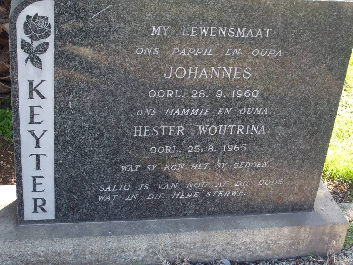 KEYTER Johannes -1960 &amp; Hester Woutrina -1965