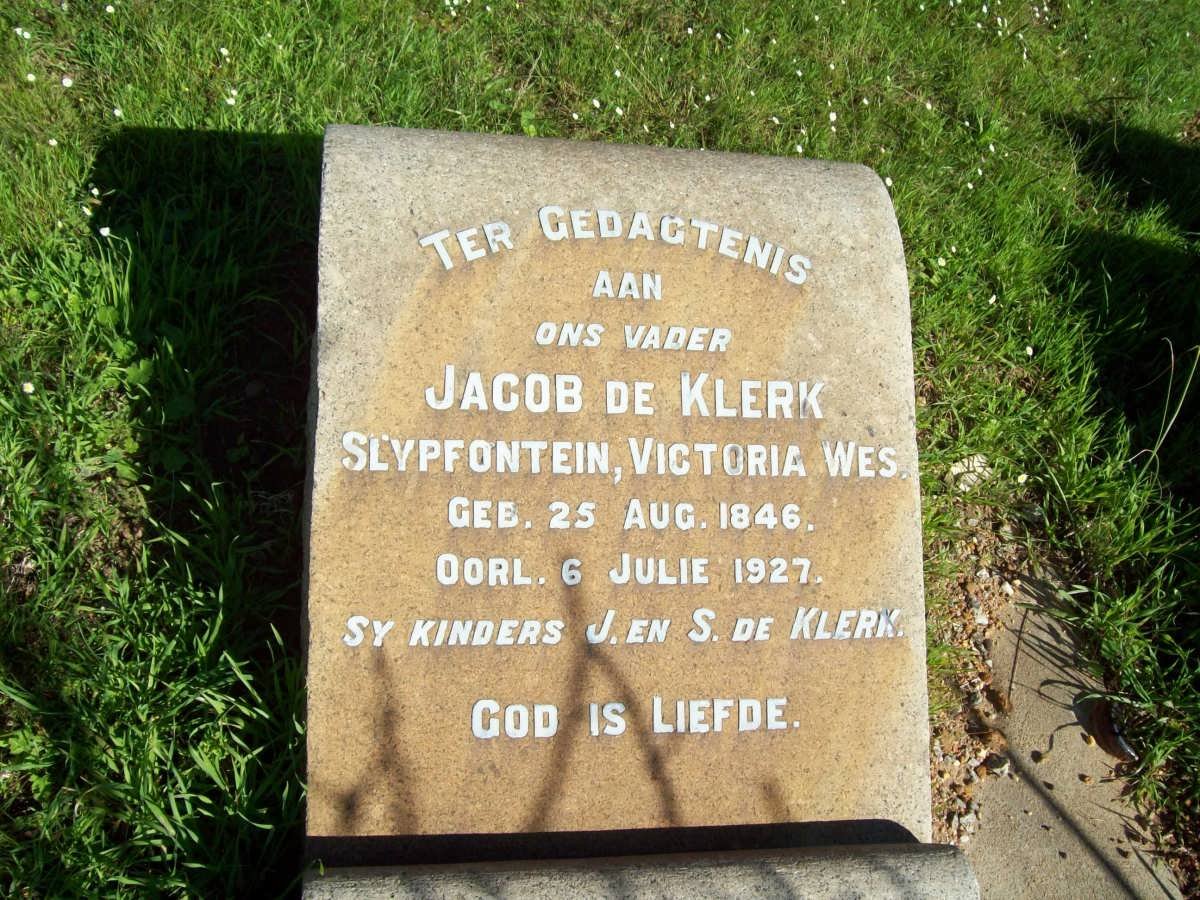 KLERK Jacob, de 1846-1927