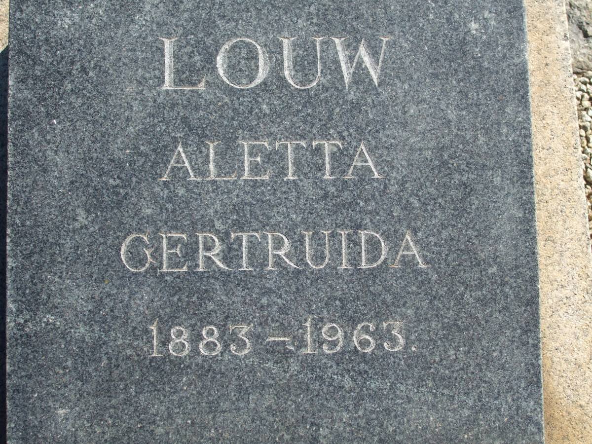 LOUW Aletta Gertruida 1883-1963