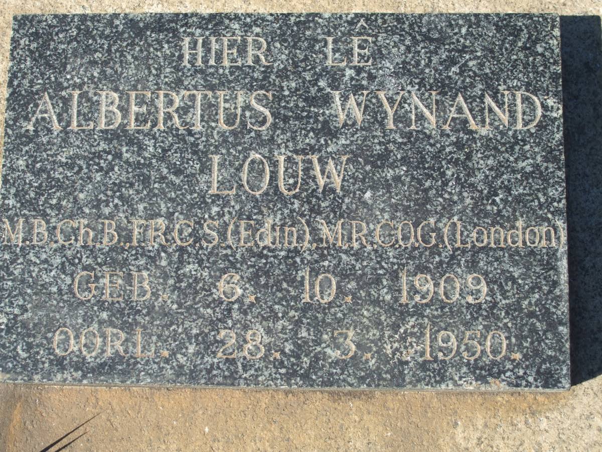 LOUW Albertus Wynand 1909-1950