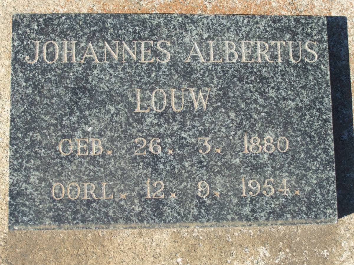 LOUW Johannes Albertus 1880-1954