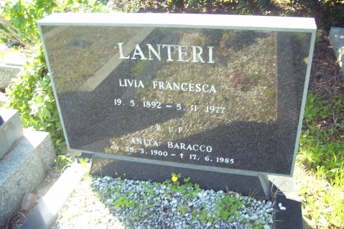 LANTERI Livia Francesca 1892-1977 &amp; Anita Baracco 1900-1985