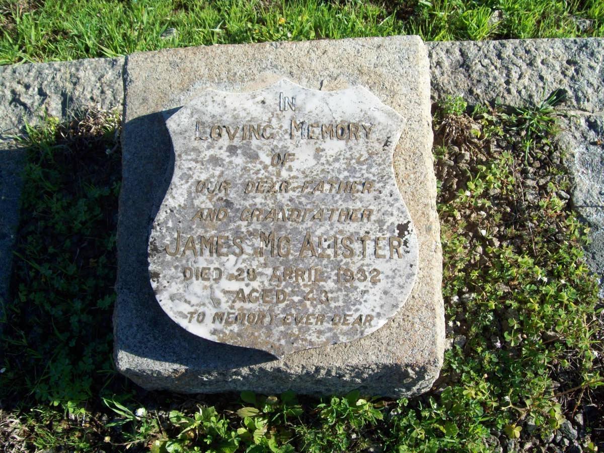 McALISTER James -1932