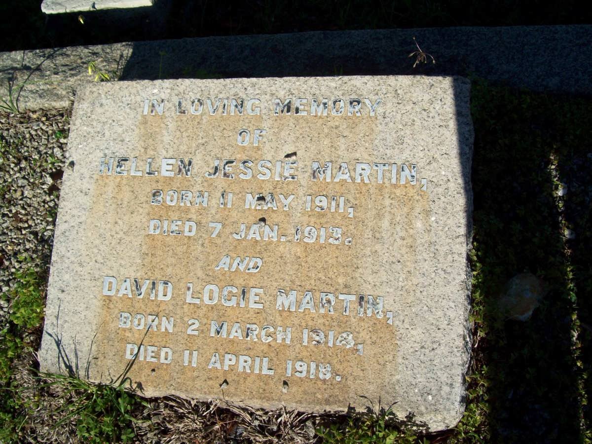 MARTIN Hellen Jessie 1911-1913 :: MARTIN David Logie 1914-1918