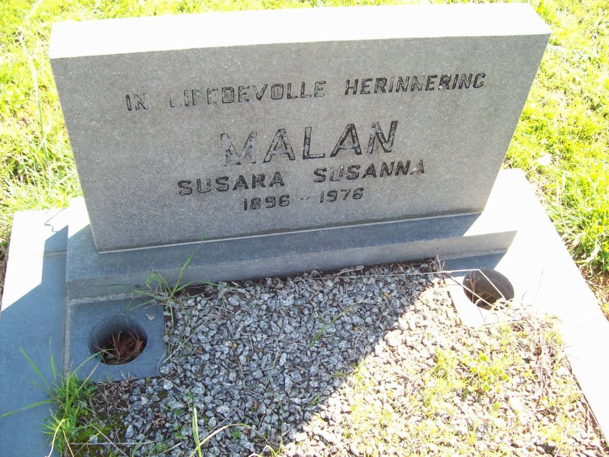 MALAN Susara Susanna 1896-1976