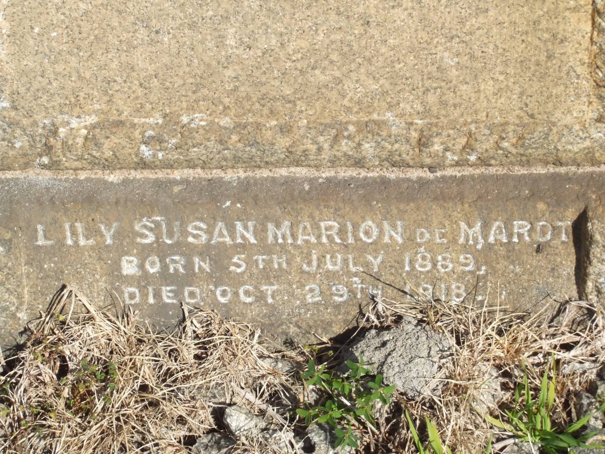 MARDT Lily Susan Marion, de 1889-1918