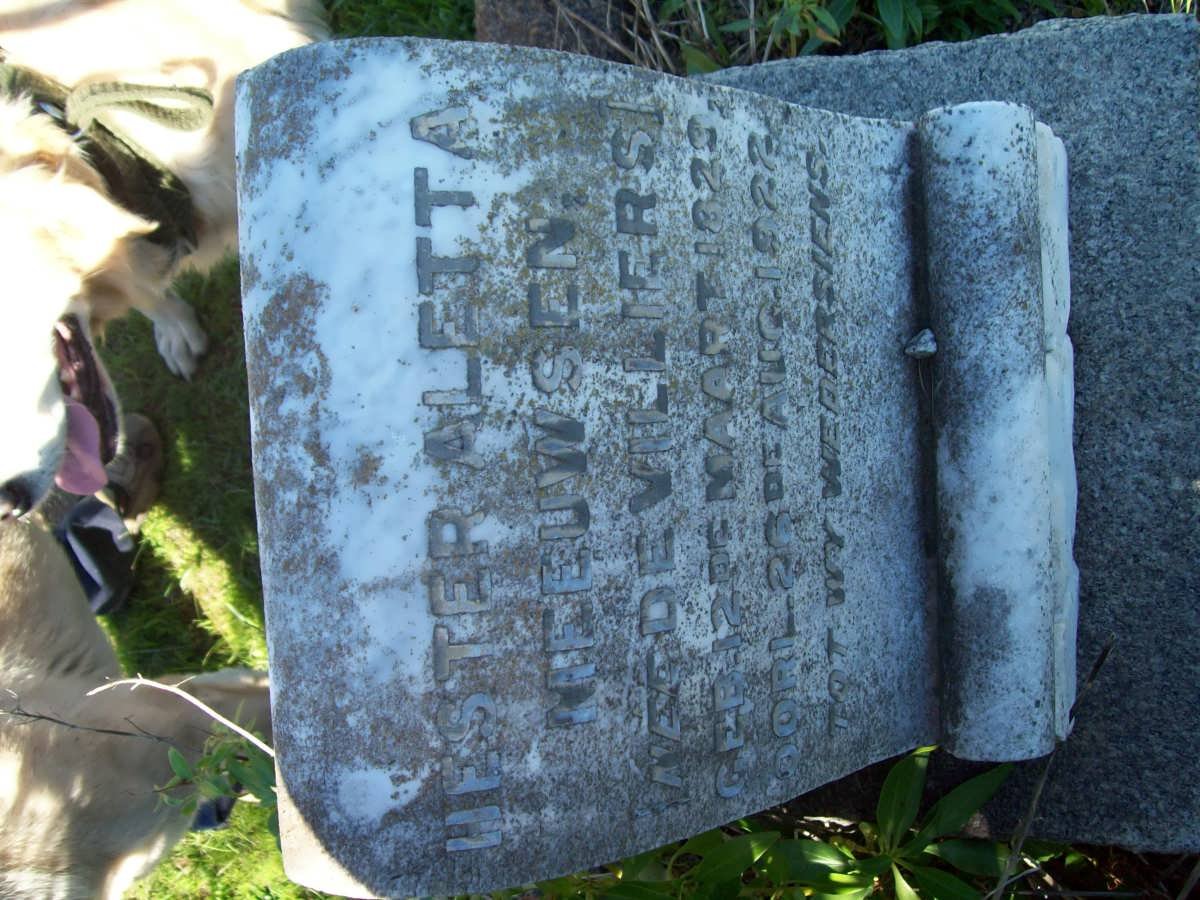 MEEUWSEN Hester Aletta nee DE VILLIERS 1829-1922