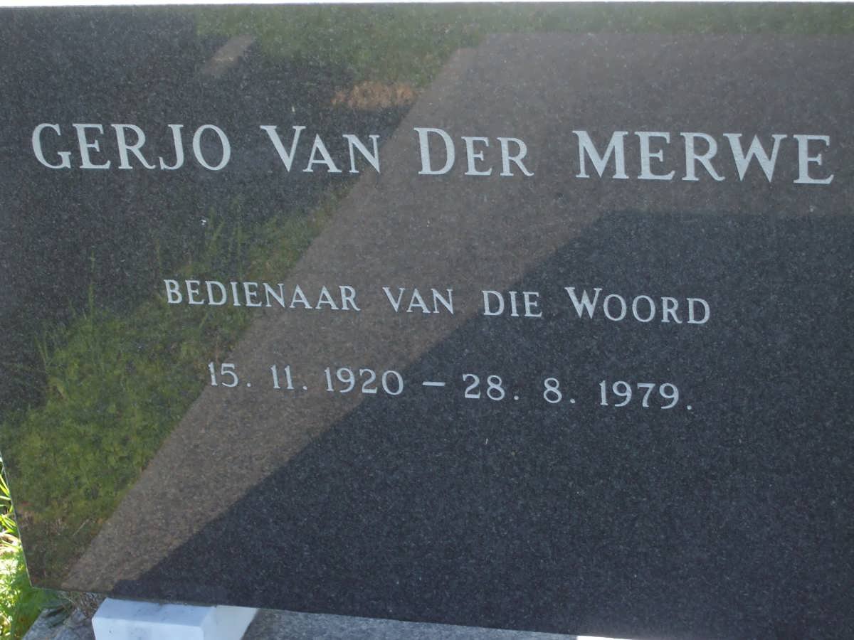 MERWE Gerjo, van der 1920-1979