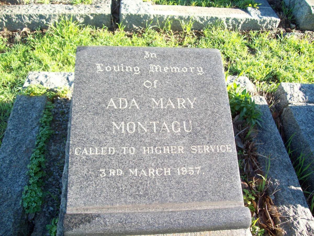 MONTAGU Ada Mary -1957