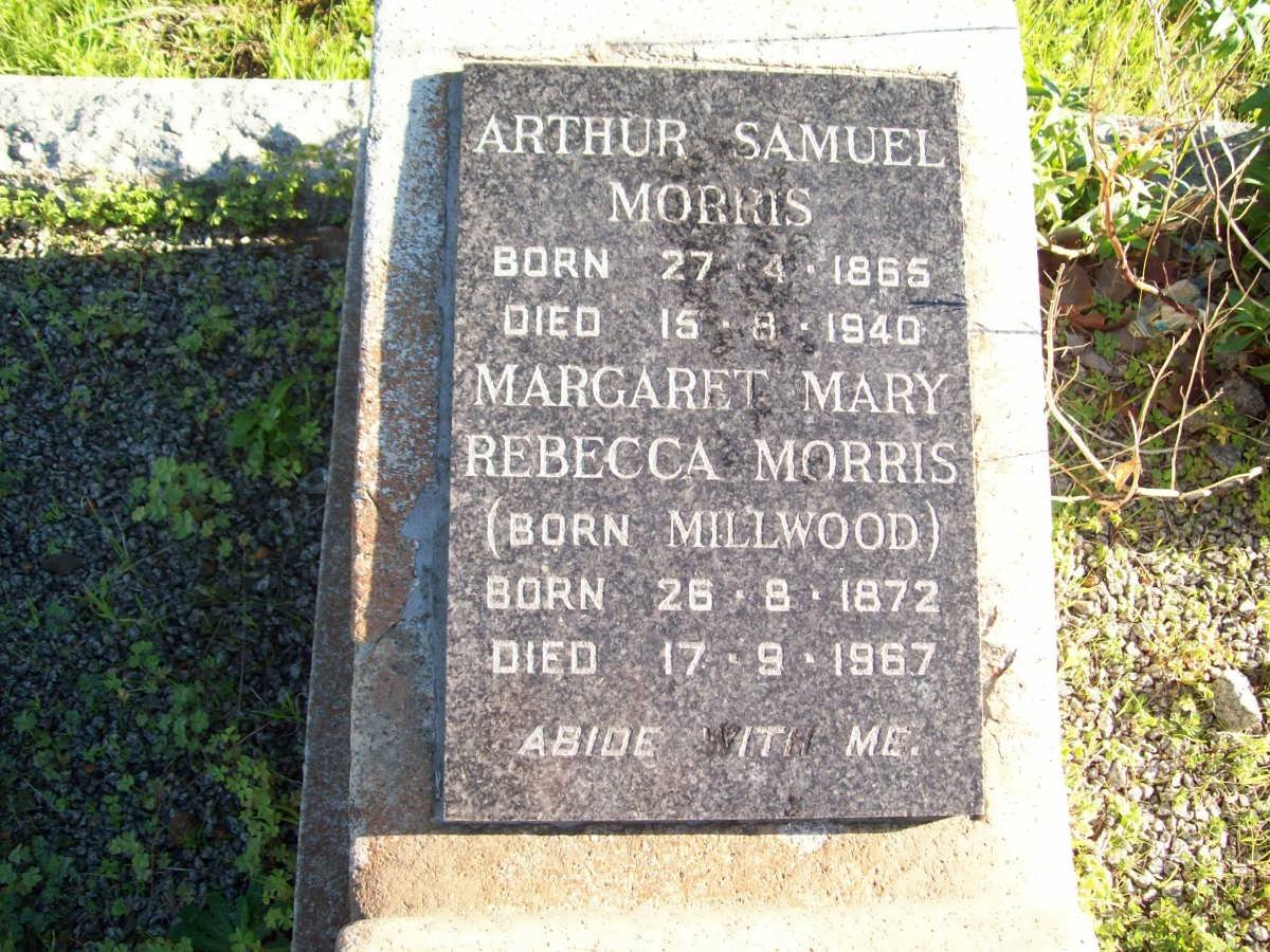 MORRIS Arthur Samuel 1865-1940 &amp; Margaret Mary Rebecca MILLWOOD 1872-1967