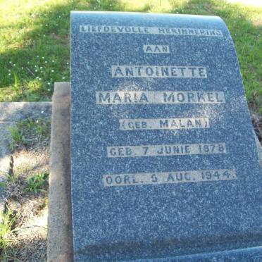 MORKEL Antoinette Maria nee MALAN 1878-1944