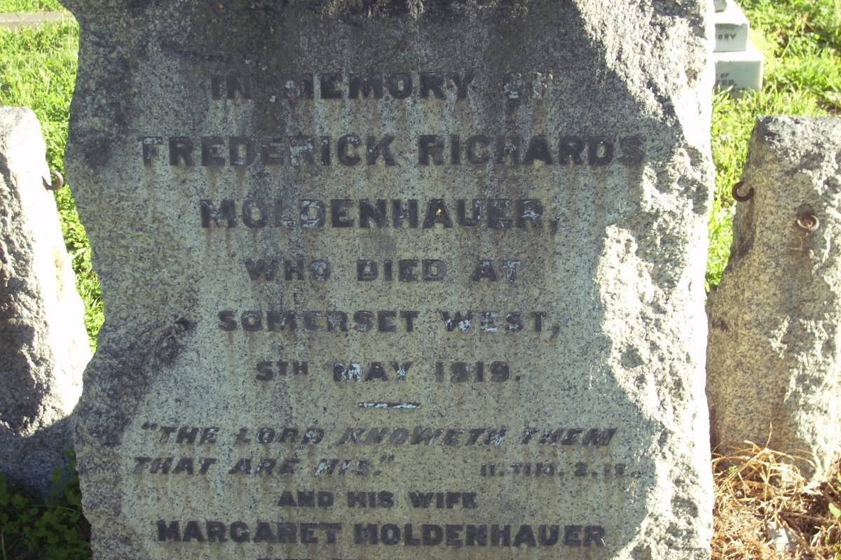 MOLDENHAUER Frederick Richards -1919 &amp; Margaret